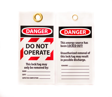 Lockout Tag, 10/PK, DANGER DO NOT OPERATE, 6